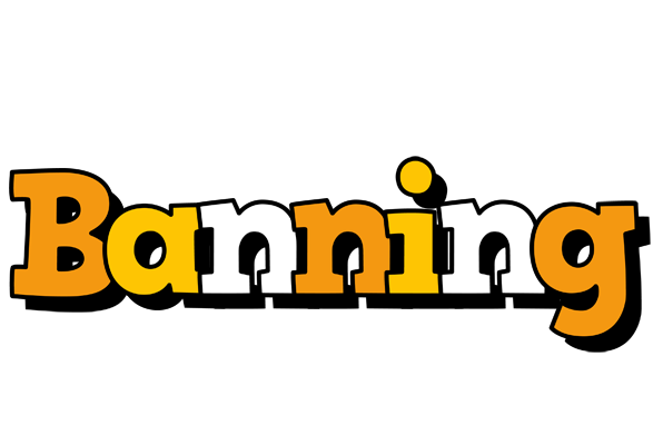 Banning cartoon logo
