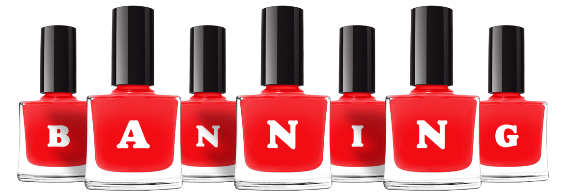 Banning fashion logo
