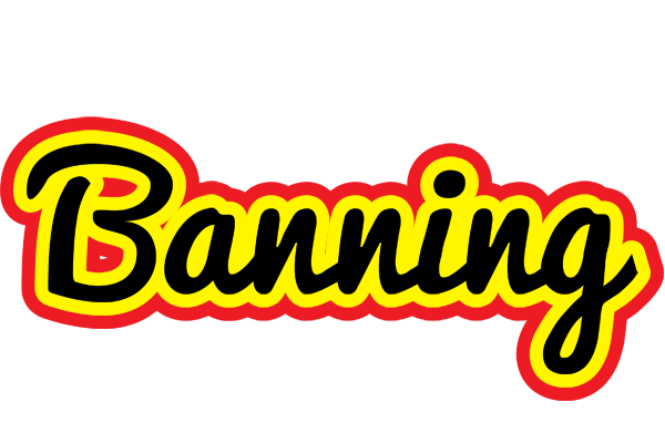 Banning flaming logo