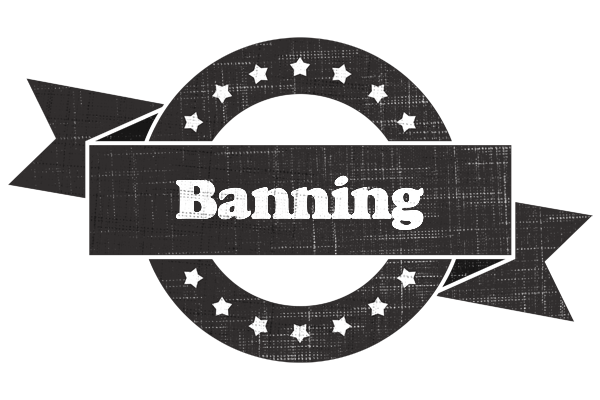 Banning grunge logo