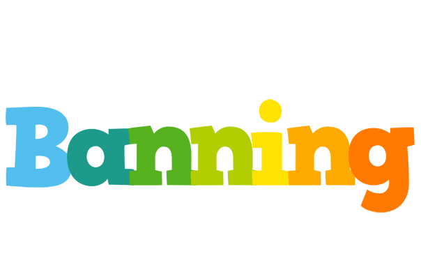 Banning rainbows logo