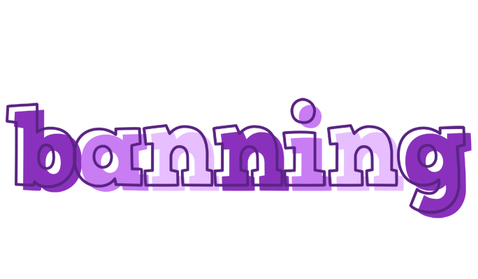 Banning sensual logo