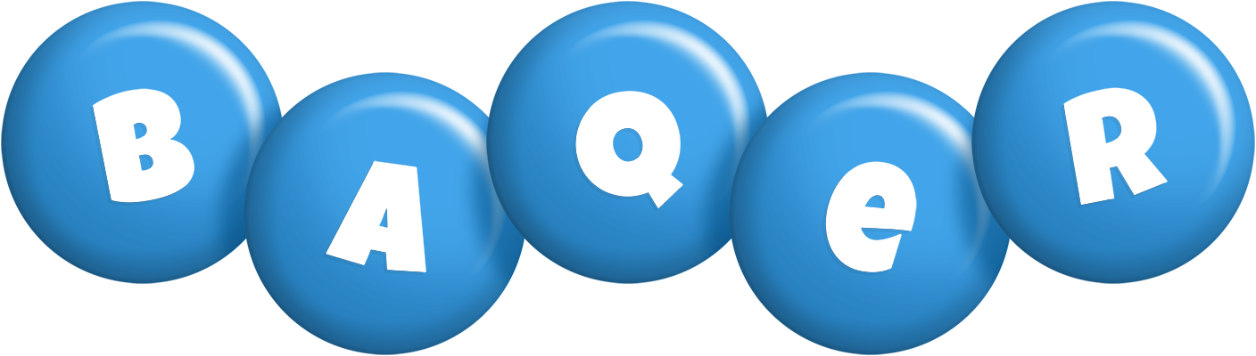 Baqer candy-blue logo