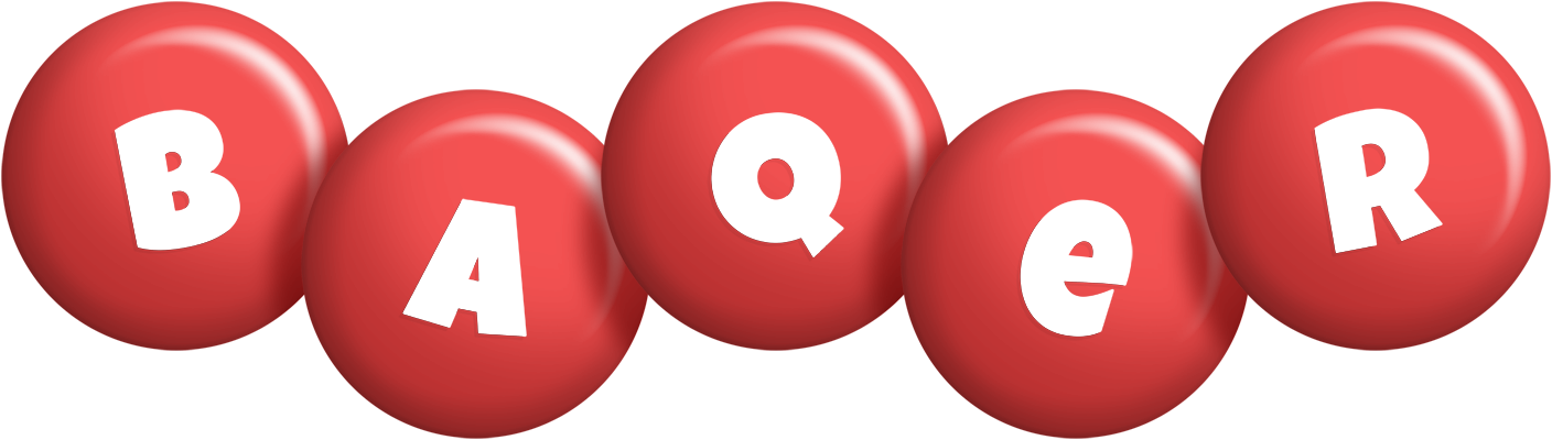 Baqer candy-red logo
