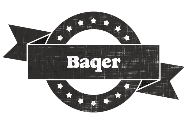 Baqer grunge logo
