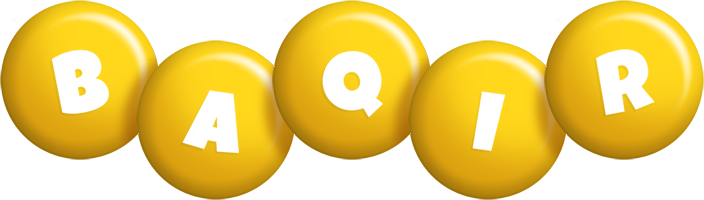 Baqir candy-yellow logo