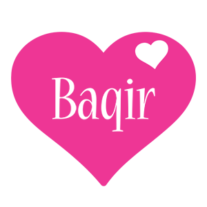 Baqir love-heart logo