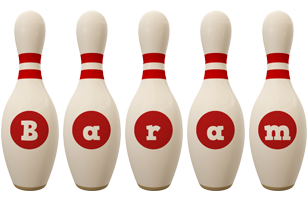 Baram bowling-pin logo