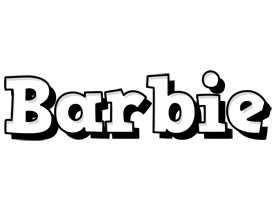Barbie snowing logo