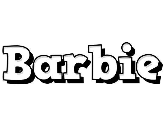 Barbie snowing logo