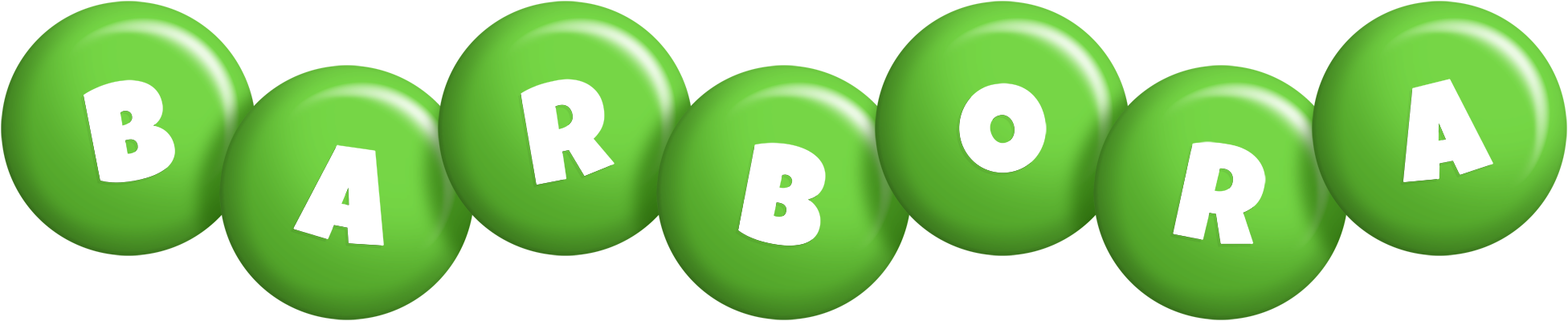 Barbora candy-green logo