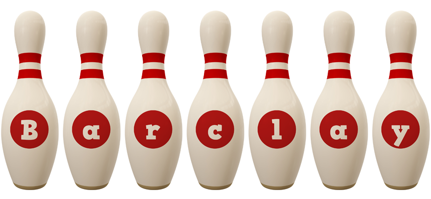 Barclay bowling-pin logo