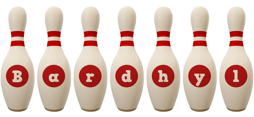 Bardhyl bowling-pin logo