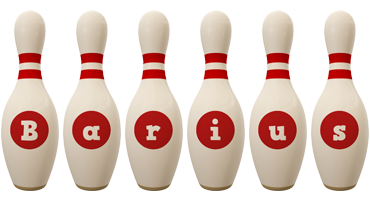 Barius bowling-pin logo