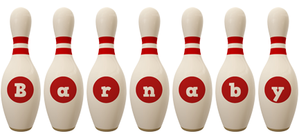 Barnaby bowling-pin logo