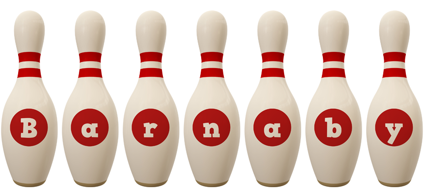 Barnaby bowling-pin logo