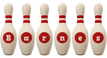 Barnes bowling-pin logo