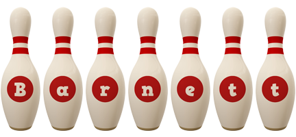 Barnett bowling-pin logo