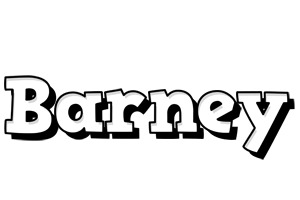 Barney snowing logo