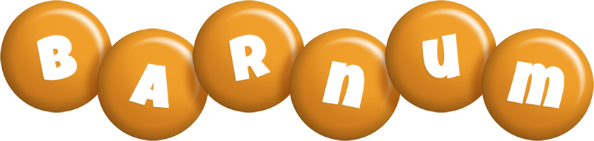 Barnum candy-orange logo