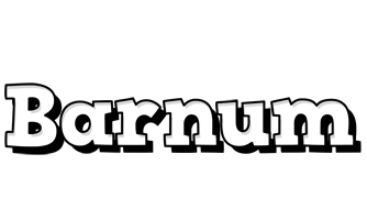 Barnum snowing logo