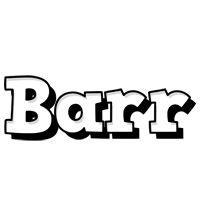 Barr snowing logo