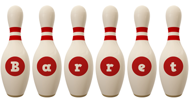 Barret bowling-pin logo