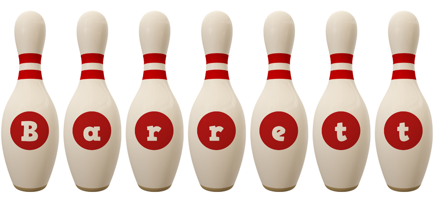 Barrett bowling-pin logo