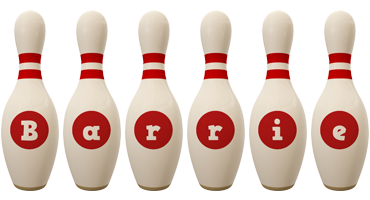 Barrie bowling-pin logo