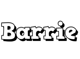 Barrie snowing logo