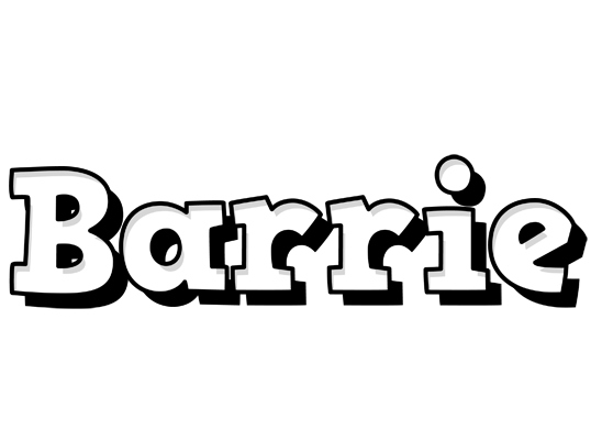 Barrie snowing logo