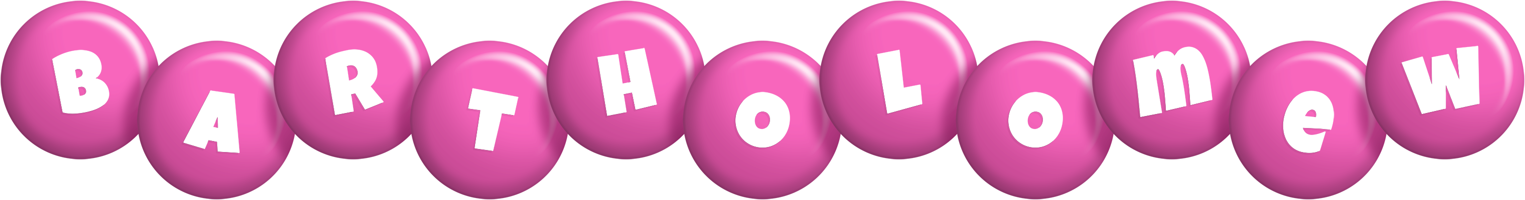 Bartholomew candy-pink logo