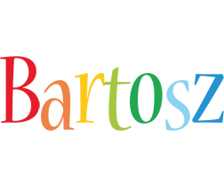 Bartosz birthday logo