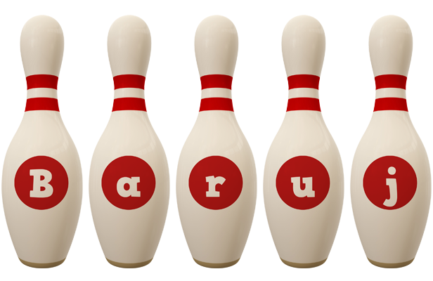 Baruj bowling-pin logo