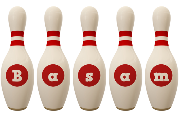Basam bowling-pin logo
