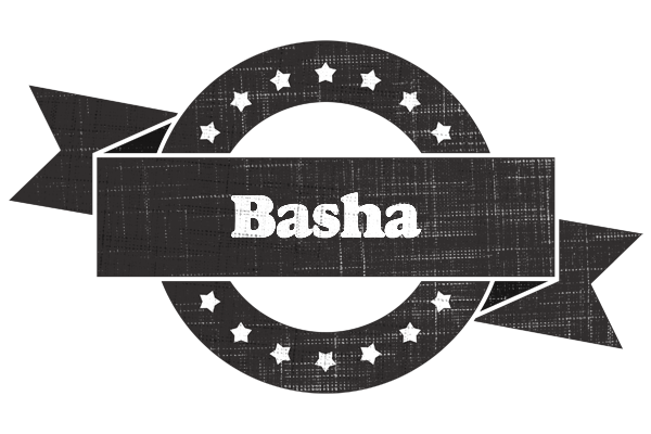 Basha grunge logo