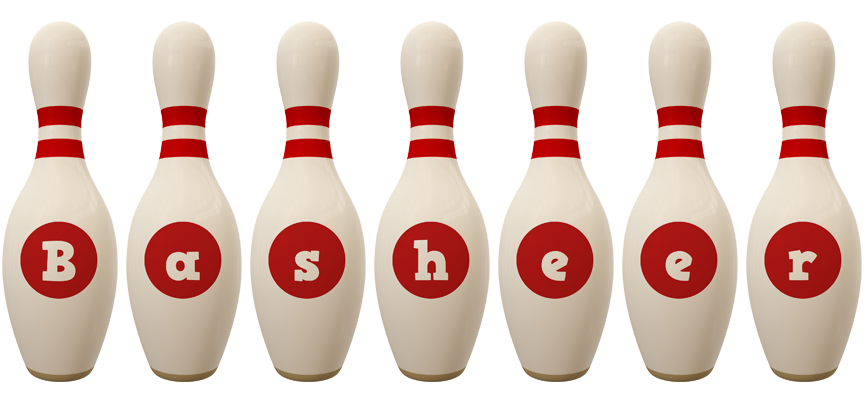 Basheer bowling-pin logo