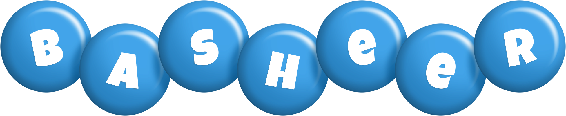 Basheer candy-blue logo