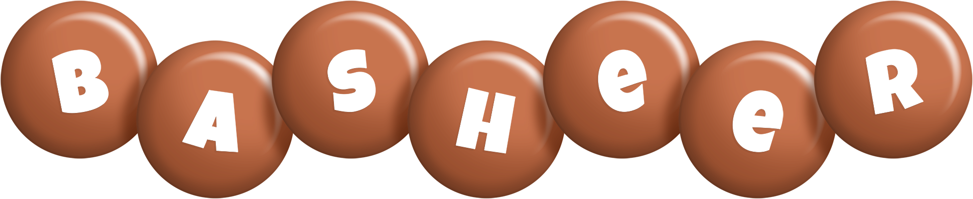 Basheer candy-brown logo