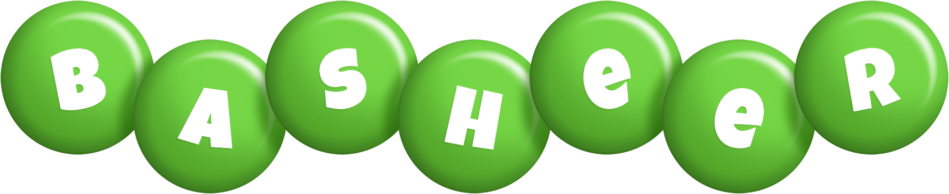 Basheer candy-green logo