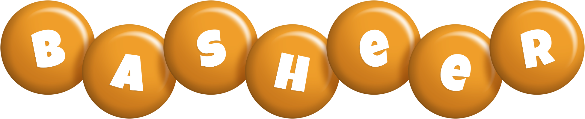 Basheer candy-orange logo