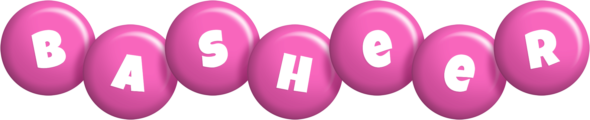 Basheer candy-pink logo