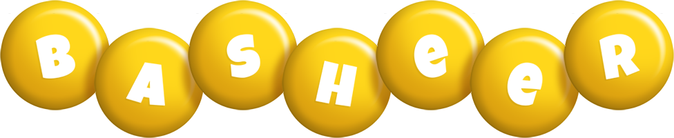 Basheer candy-yellow logo