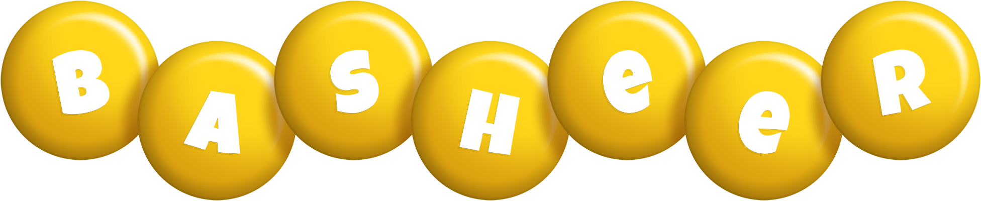 Basheer candy-yellow logo