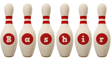Bashir bowling-pin logo