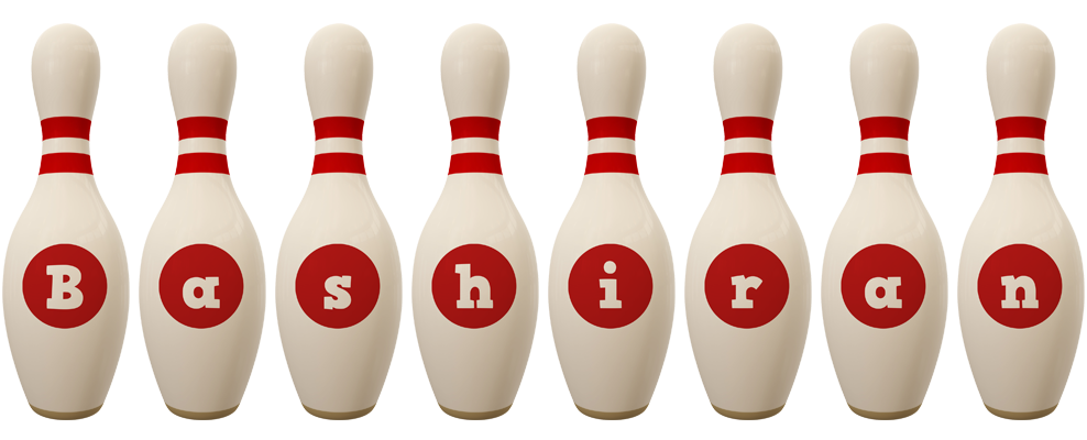 Bashiran bowling-pin logo