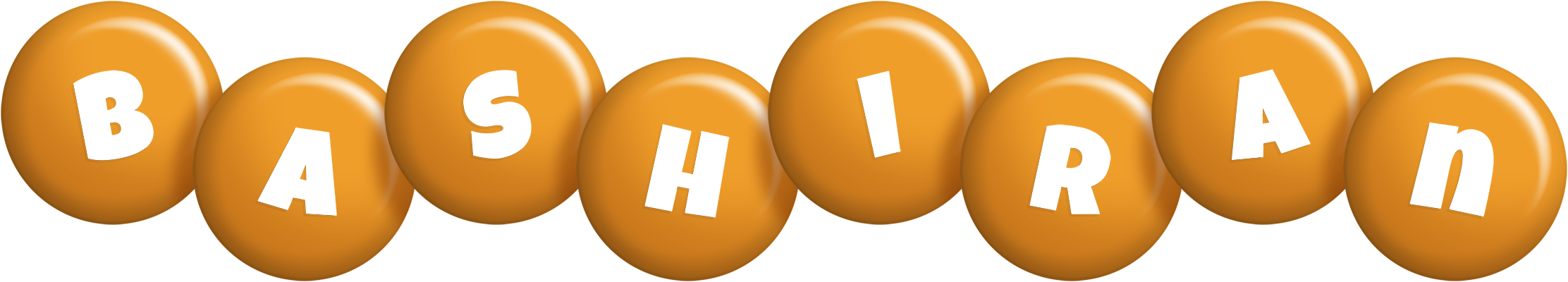 Bashiran candy-orange logo