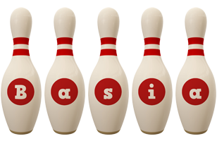 Basia bowling-pin logo