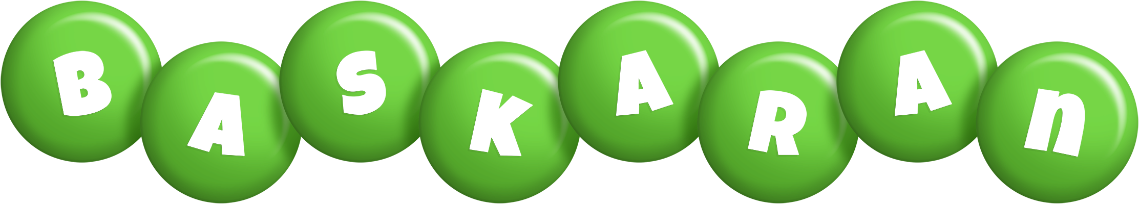 Baskaran candy-green logo