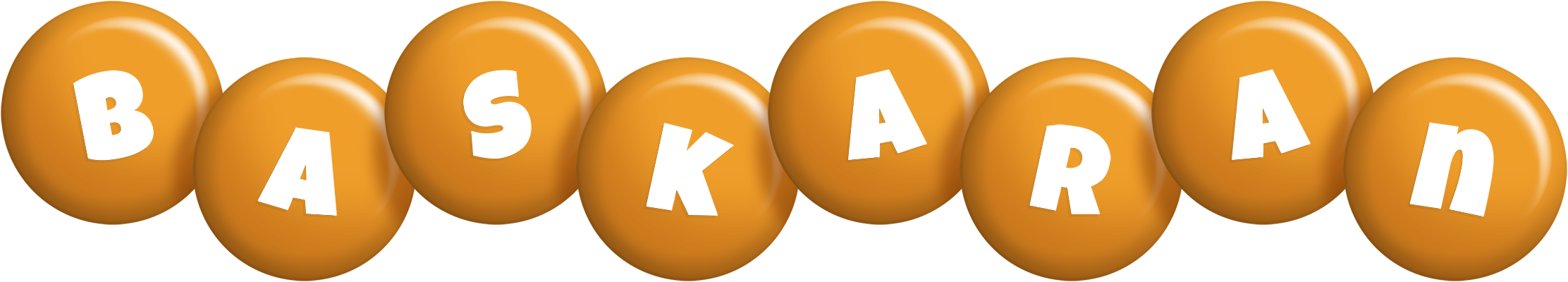 Baskaran candy-orange logo